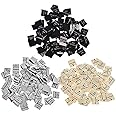 Susuntas 100 Pieces Handmade Fabric Labels Tags Clothes Labels, Handmade Fabric Labels, Embroidered Fabric Labels Tags, Handmade Labels Sewing DIY Decor (Black)
