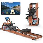 JOROTO Water Rowing Machines for Home, Foldable Rowing Machine with 400LBS Weight Capacity, Dedicated Monitor &amp; Bluetooth APP, Large Water Tank &amp; Comfortable Seat for Immersive Water Rower