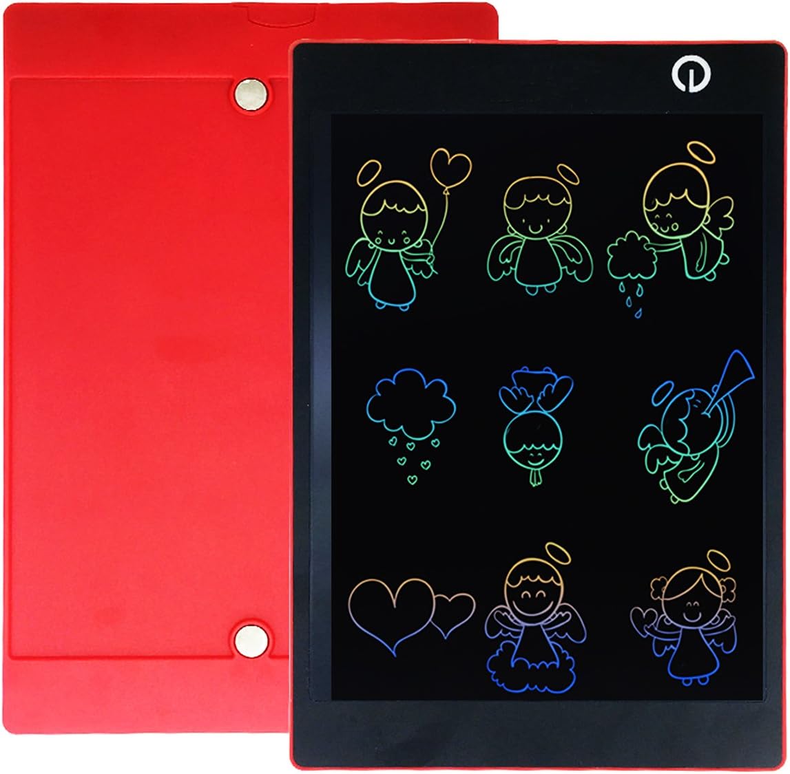 Color Display LCD Writing Tablet 9.7-inch Kids Drawing Pads with Stylus Electronic Writing Tablet (Red)