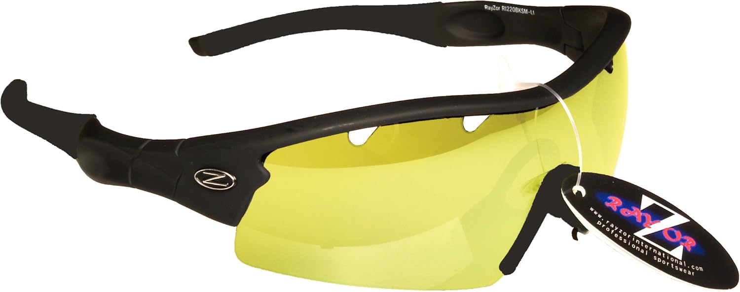 RayZor Professional Lightweight UV400 Black Sports Wrap Cricket