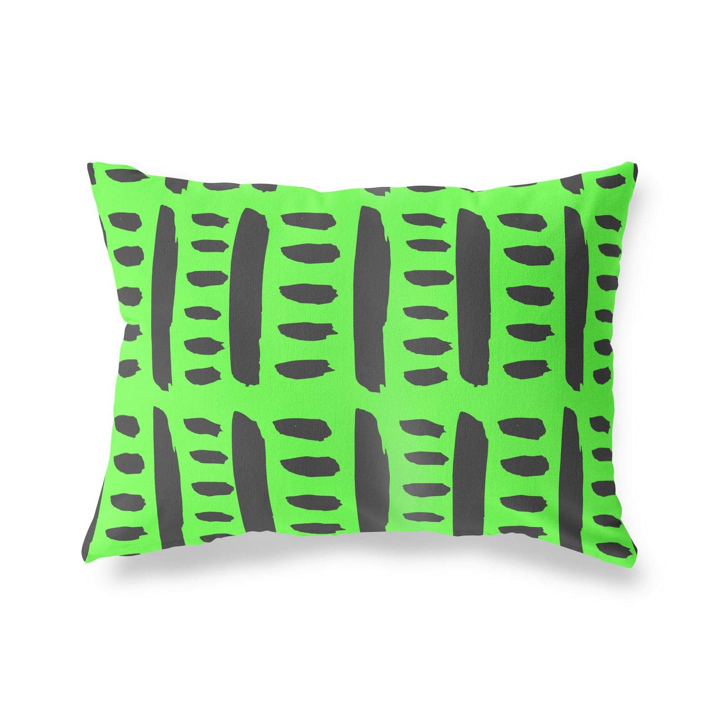 BonaMaison Decorative Cushion Cover, Neon Green Fume Throw Pillow Covers, Home Decorative Pillowcases for Livingroom, Sofa, Bedroom, Size: 45X60 Cm - Designed and Manufactured in Turkey