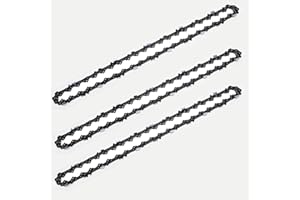 3 Pack 14 Inch Chainsaw Chain 52 Drive Links, .050" Gauge, 3/8" LP Pitch, 14-Inch Replacement Chainsaw Chains Low-Kickback Fi
