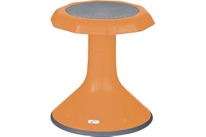ECR4Kids ACE Active Core Engagement Wobble Stool, 15-Inch Seat Height, Flexible Seating, Orange