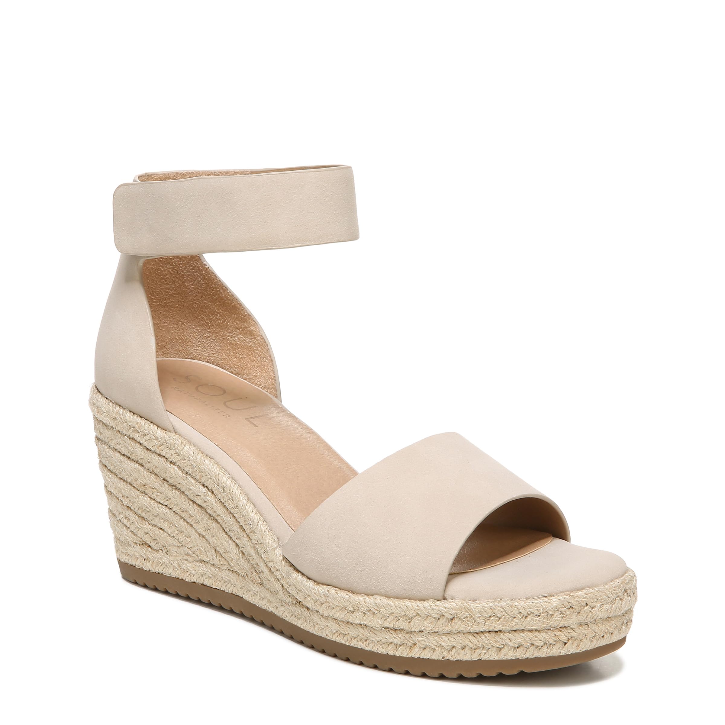 Naturalizer SOUL Women’s Oakley Wedge Sandal White 9.5 M