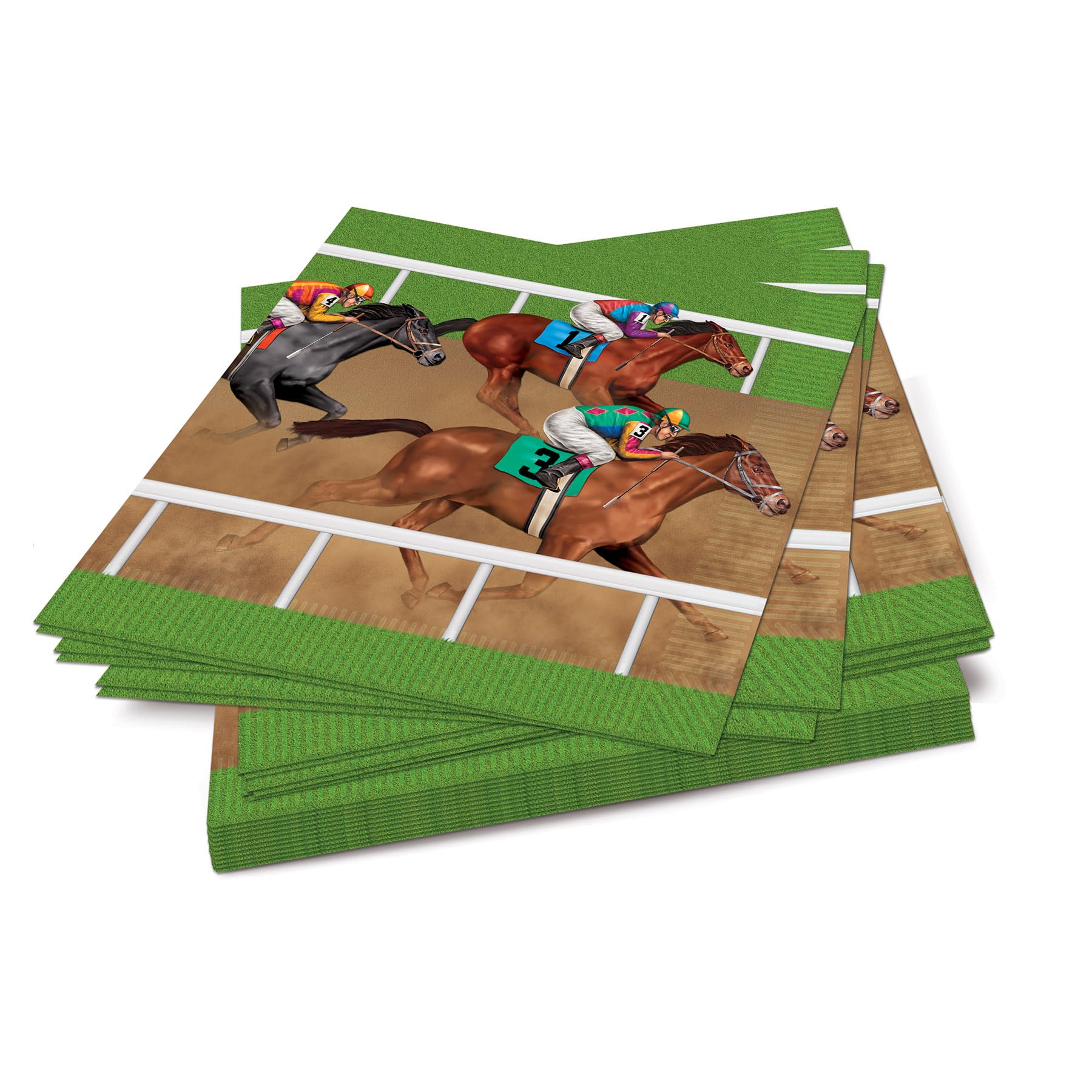Beistle Horse Racing Luncheon Napkins, Multicolor