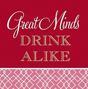 Cypress Home Great Minds Drink Alike Paper Cocktail Napkin, 20 count
