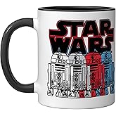 Star Wars R2-D2 American Colors Multi-Droid Classic Style Ceramic Mug, Black/White