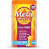Metamucil 4-in-1 Psyllium Husk GLP-1 Friendly Fiber Supplement, Sugar-Free, 180 teaspoons, Orange Flavored, Daily Fiber Powder for Digestive Health, made with Plant-Based Psyllium Husk Fiber