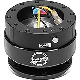 NRG Innovations Race Steering Wheel Quick Release (Black Body/Black Ring), gen 2.0, NRG-SRK-200BK