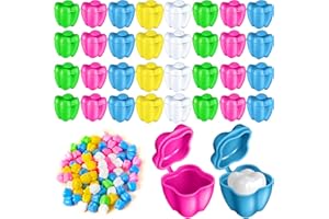 Taiyin 150 Pcs Colorful Tooth Savers Box, Plastic Tooth Holders Bulk for Boys Girls Kids Keepsake, Goodie Bag Fillers, Party Favor, Dentist Office, 5 Colors, 0.6 x 0.75 x 0.6 Inch