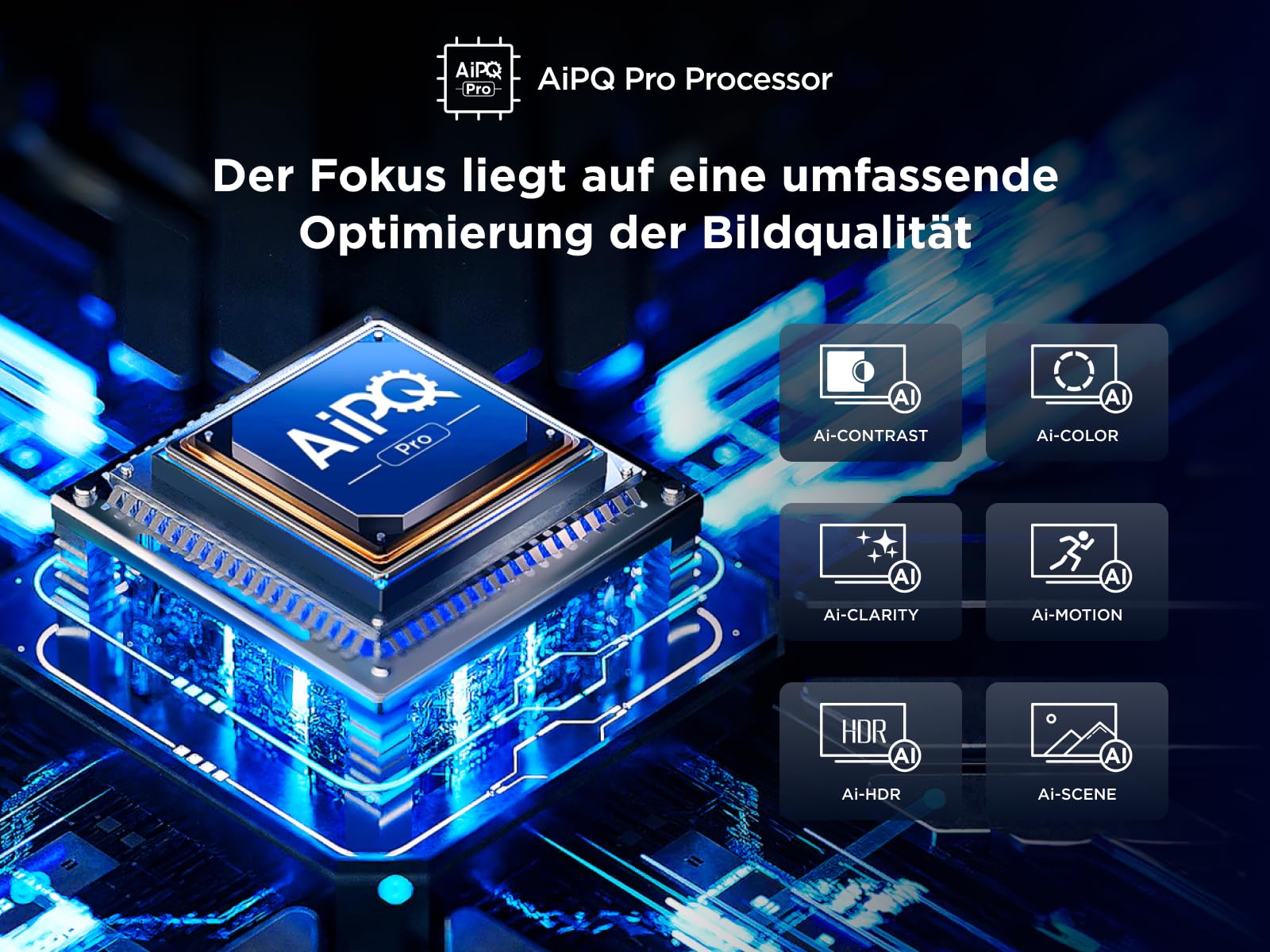 TCL 75 Zoll 75Q6C QLED Mini LED Fernseher, 4K HDR Premium, Dolby Vision IQ & Atmos, Onkyo 2.1, Smart Google TV, Game Master, 144Hz Motion Clarity Pro, AMD FreeSync Premium Pro, HDMI 2.1, AirPlay 2