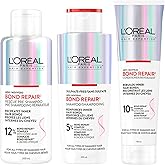L'Oréal Paris Hair Expertise Bond Repair Shampoo and Conditioner Set with Hair Treatment, Citric Acid for Hair Breakage, 3x P