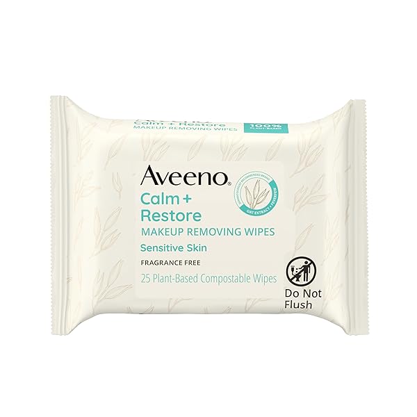 AVEENO CALM + RESTORE UNSCENTED MAKEUP REMOVER FACE...
