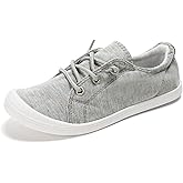 FUNKYMONKEY Shoes for Women, Comfort Low Top Canvas Slip On Sneakers Classic Casual Walking Shoes
