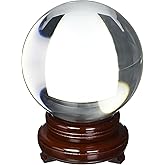 Amlong Crystal Clear Crystal Ball 150mm (6 inch) Including Wooden Stand