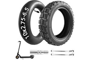 HROMRA 10x2.75-6.5 scooter tire Replacement, 10 Inch Tire and Tube Set, Thickened Non-Slip Shockproof, for Speedway 5 Dualtron 3 Hover-1 Alpha gotrax G4 Electric Scooter