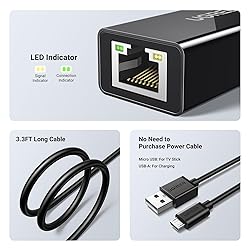 UGREEN Ethernet Adapter for Fire TV Stick, Micro