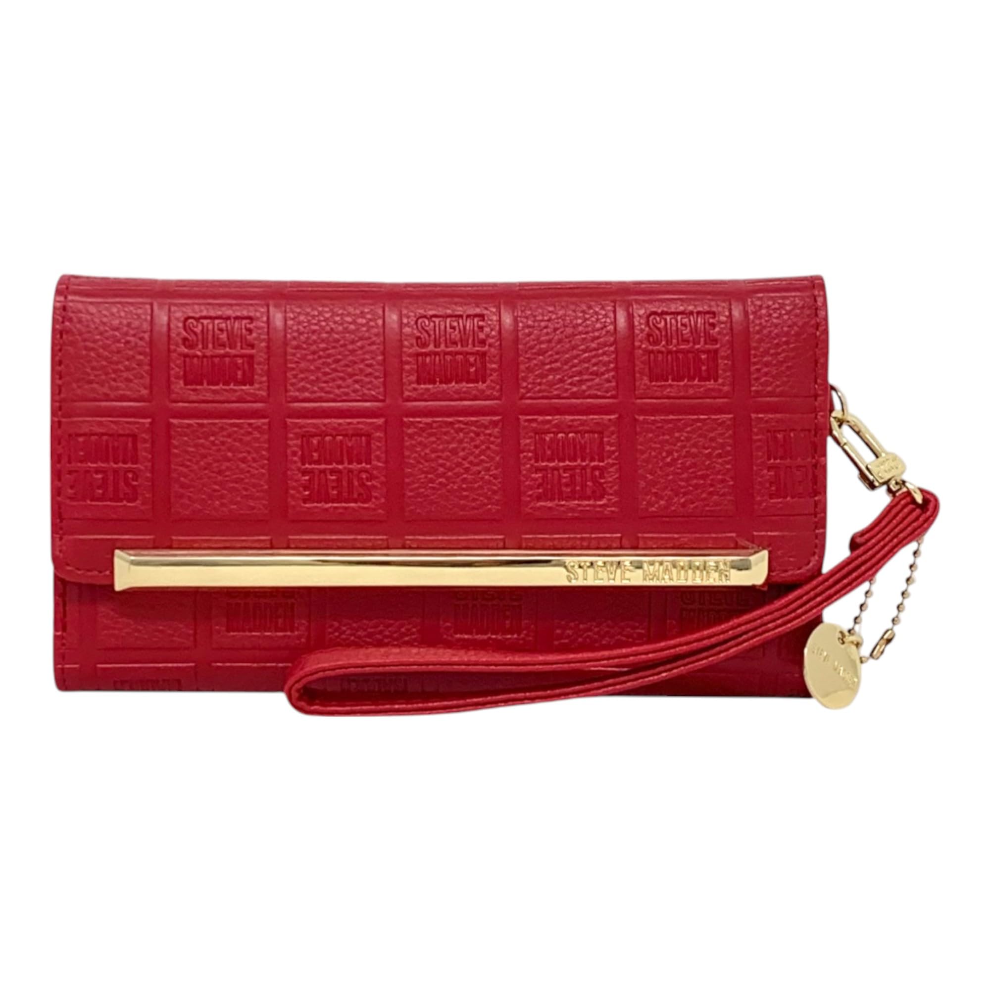 Steve Madden Women's Logobar Trifold Wristlet