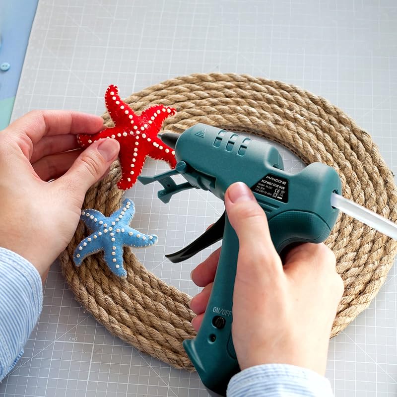 Feuerfest 50W Heißklebepistole mit 7mm Heißklebesticks, Klebepistole Heissklebepistole für DIY Kleine Handwerk schnelle Reparaturen in Haus & Büro - MAXDONE 50W Klebepistolen 80 Klebesticks