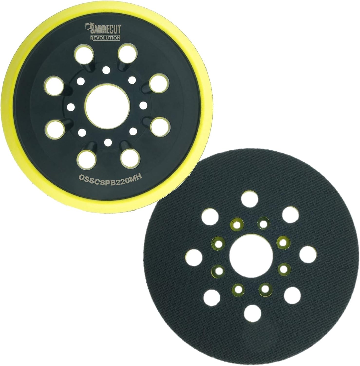 1 x SabreCut OSSCSPB220MH 125mm Medium Hard 8 Hole Random Orbital Sander Hook & Loop Backing Pad Compatible with Bosch GEX125 PEX220 Skil 7402 7490 - Image 3