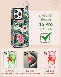 Lotadilo for iPhone 15 Pro Wallet Case with Card