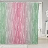 Erosebridal Pink and Green 72" Wx78 L Shower