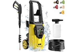 ARUCMIN Electric Pressure Washer,5000PSI Max 3.2GPM Power Washer with Touch Screen Adjustable Pressure, 5 Nozzle and 35 Foot Hose,35 Foot Power Cord / 01