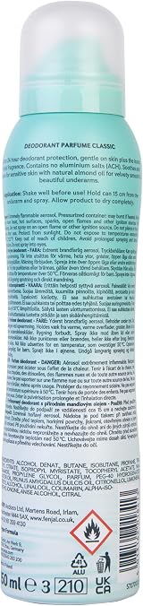 Fenjal Classic Luxury Perfume Deodorant Spray 150ml Gentle Skin Protection view 2