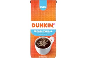 DUNKIN' DONUTS Dunkin' French Vanilla Artificially Flavored Ground Coffee, 12 Ounce