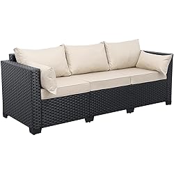 Rattaner Patio Furniture 3-seat Sofa Wicker Outdoor