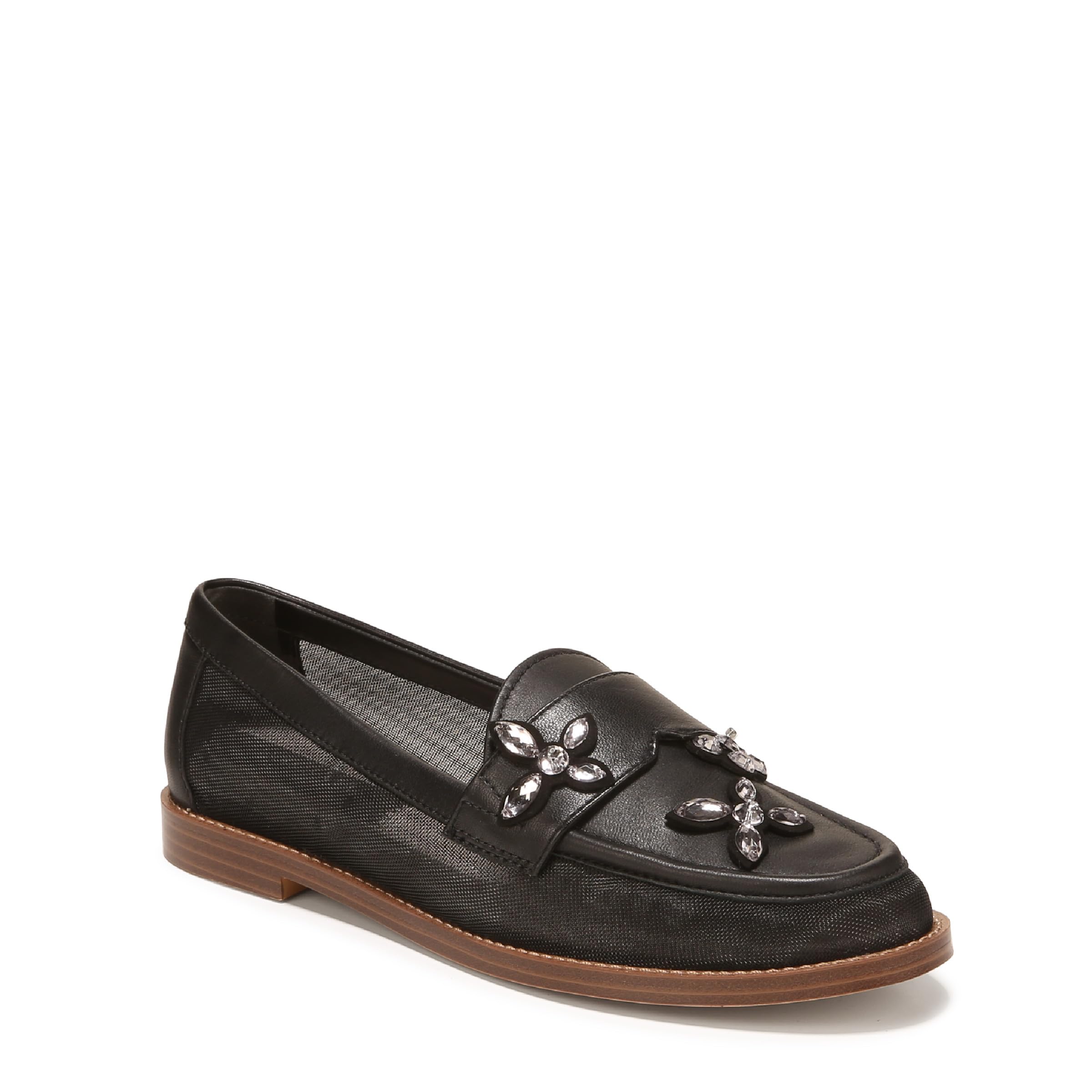 Franco Sarto Women’s Stellan Loafer Black Mesh/Leather 5.5 M