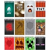 12 Pcs Pixel Mini Notepads, Game Theme Party Favors, Office Desk Accessories, Classroom Prizes, Goodie Bag Stuffers