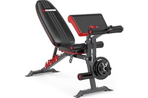 Fostoy Adjustable Weight Bench Press, 800lbs Load Workout Bench with Leg Extension and Preacher Pad, Flat/Incline/Decline Exercise Multi-Functional Bench for Home Workout Weight Training