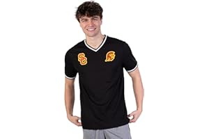 Ultra Game NCAA Men's V-Neck Mesh Short Sleeve Jersey T-Shirt
