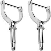 RedSnake Marine Oarlock Socket 316 Stainless Steel Heavy Duty Clamp on Shaft Rowlock Oarlock Side Mount Rowlock Paddle or Yacht Boats Water Rafts Kayaks Dinghy Lifeboat2-Pack