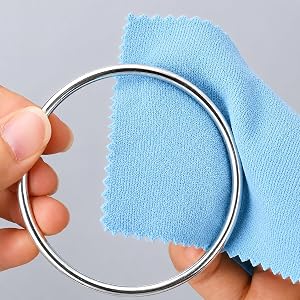 50Pcs Jewelry Cleaning Cloths, Silver Polishing Cloth, Tarnish Remover Wipes, Soft Fabric 3.2x3.2In for Gold, Platinum, Brass