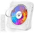 Portable Desktop CD Player for Home, with Timer, Remote Control, Inner Sperakers and Side LCD Screen Display. Support FM Radio/USB/Bluetooth/CD Four Modes. Gift for Music Lovers