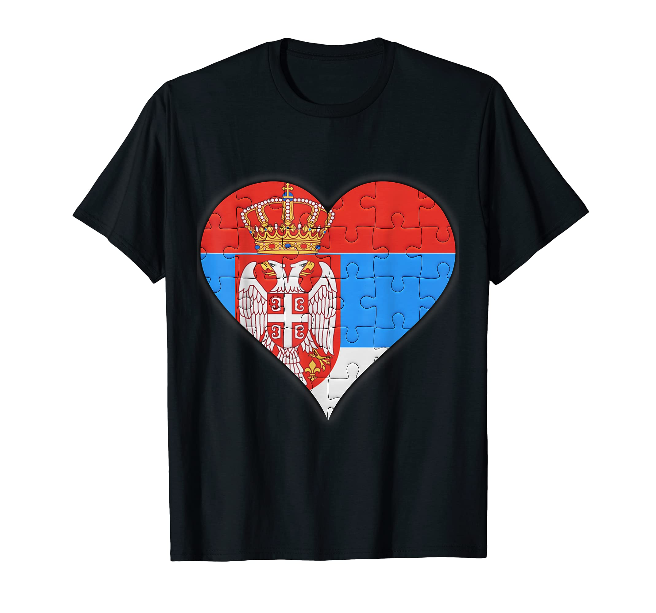 Serbia Serbian Flag Heart T-Shirt