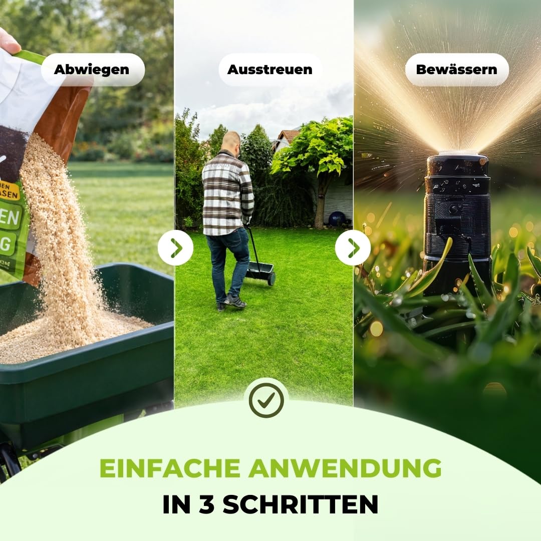 TerraUno Rasenkalk Frühjahr & Herbst, bei Moos und Unkraut im Rasen, verstärkt die Düngung, verbessert pH-Wert & Bodenstruktur, 15 kg für 300 m², extra fein, ideal für Streuwagen, tierfreundlich 3