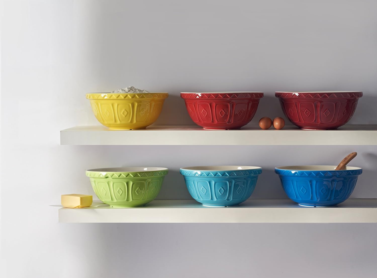 Mason Cash Colour Mix Red Mixing Bowl, 2 Litre - Image 4