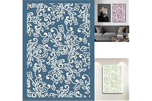 Alinacutle Vine Background Silkscreen Stencils,Reusable Self-Adhesive Silk Screen Printing Stencils,for Home Decor,Paint on Wood/Fabric/Wall/Cup/Plate/Glass/Paper
