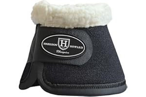 Harrison Howard Bell Boots for Horse Training Hoof Overreach Protection Fleece Lined Bell Boots