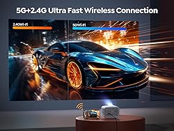 [Electric Focus]Mini Projector with 5G WiFi and