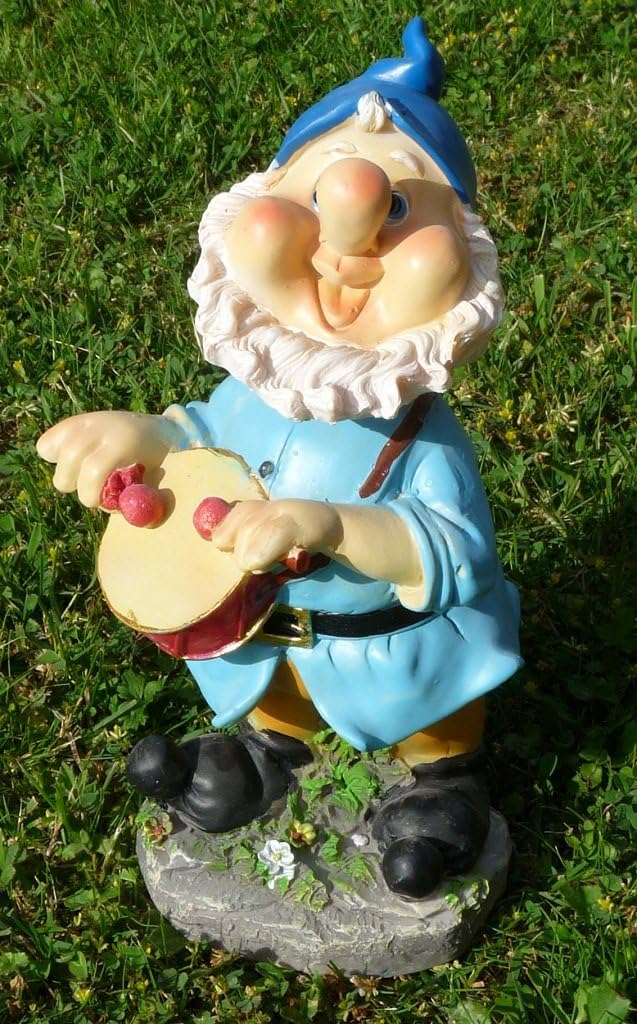 Funny Garden Gnome With Nodding Head Blue Colourful Gnome For Home And Garden Gnome Hat Hat 22 Cm Blue Amazon Co Uk Garden Outdoors