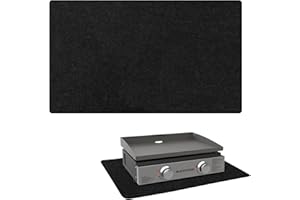 AiBOB Under Grill Mat, Premium Outdoor BBQ Mats Protect Decks and Patios, Absorbent Liquids Pad Under Grills, Reusable and Waterproof, 30x36 Black