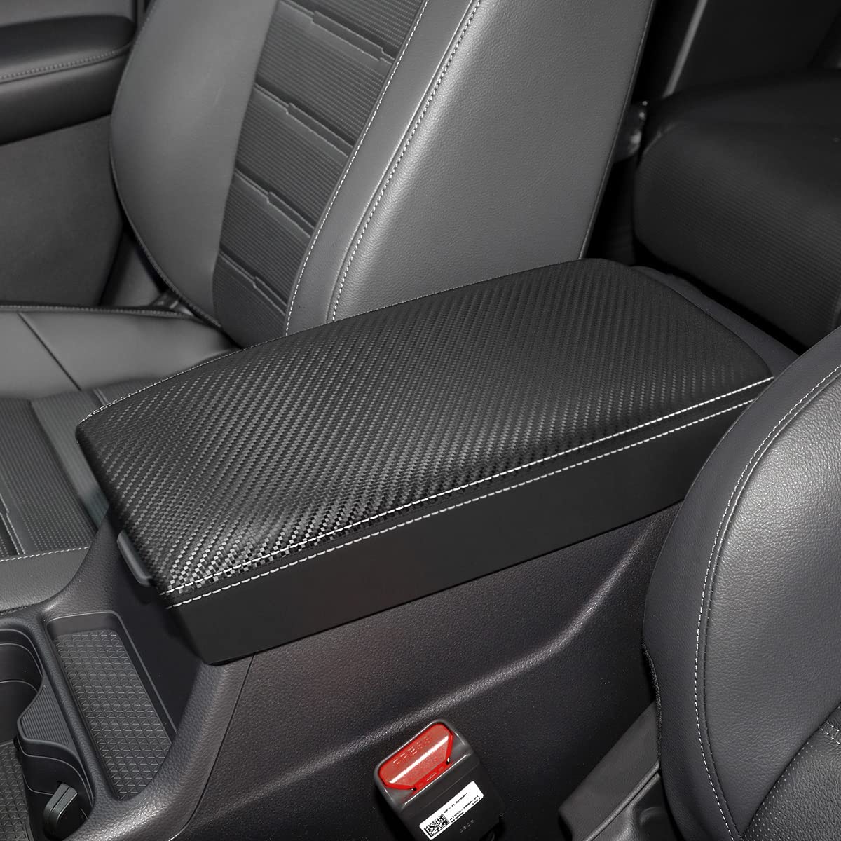 Photo 1 of INTGET for 2025 2024 2023 Honda CRV Center Console Cover Leather Middle Armrest Cover Center Console Lid Protector for Honda CRV 2025 Accessories (Carbon Pattern with pad,2023+)