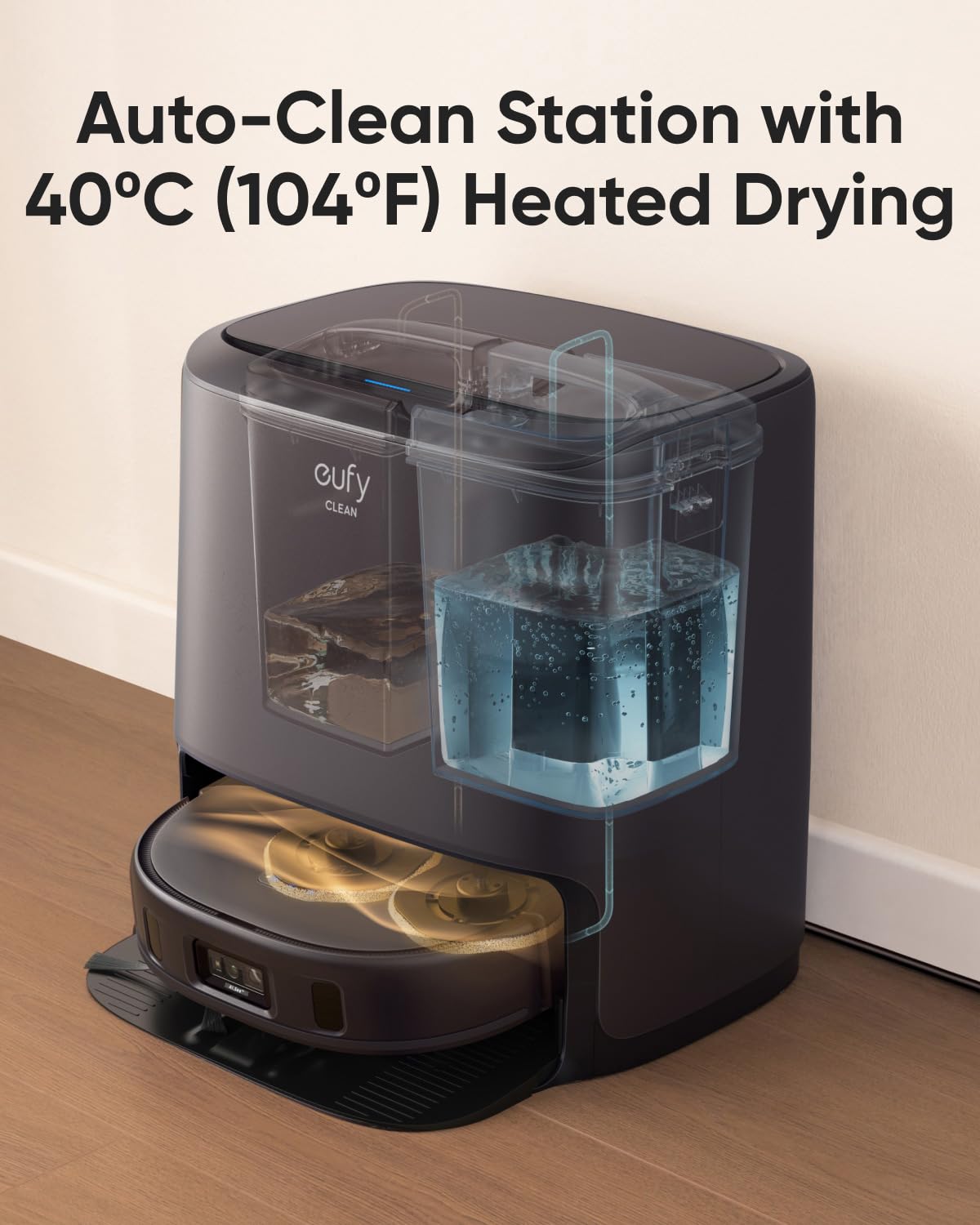 eufy Robot Vacuum and Mop X9 Pro with Auto-Clean Station, AI Obstacle Avoidance, Adaptive Pressure Cleaning with Rotating Mops, Carpet Detection with 12 mm Auto-Lifting Mops