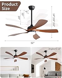 CACI Mall 52 inch Ceiling Fans with
