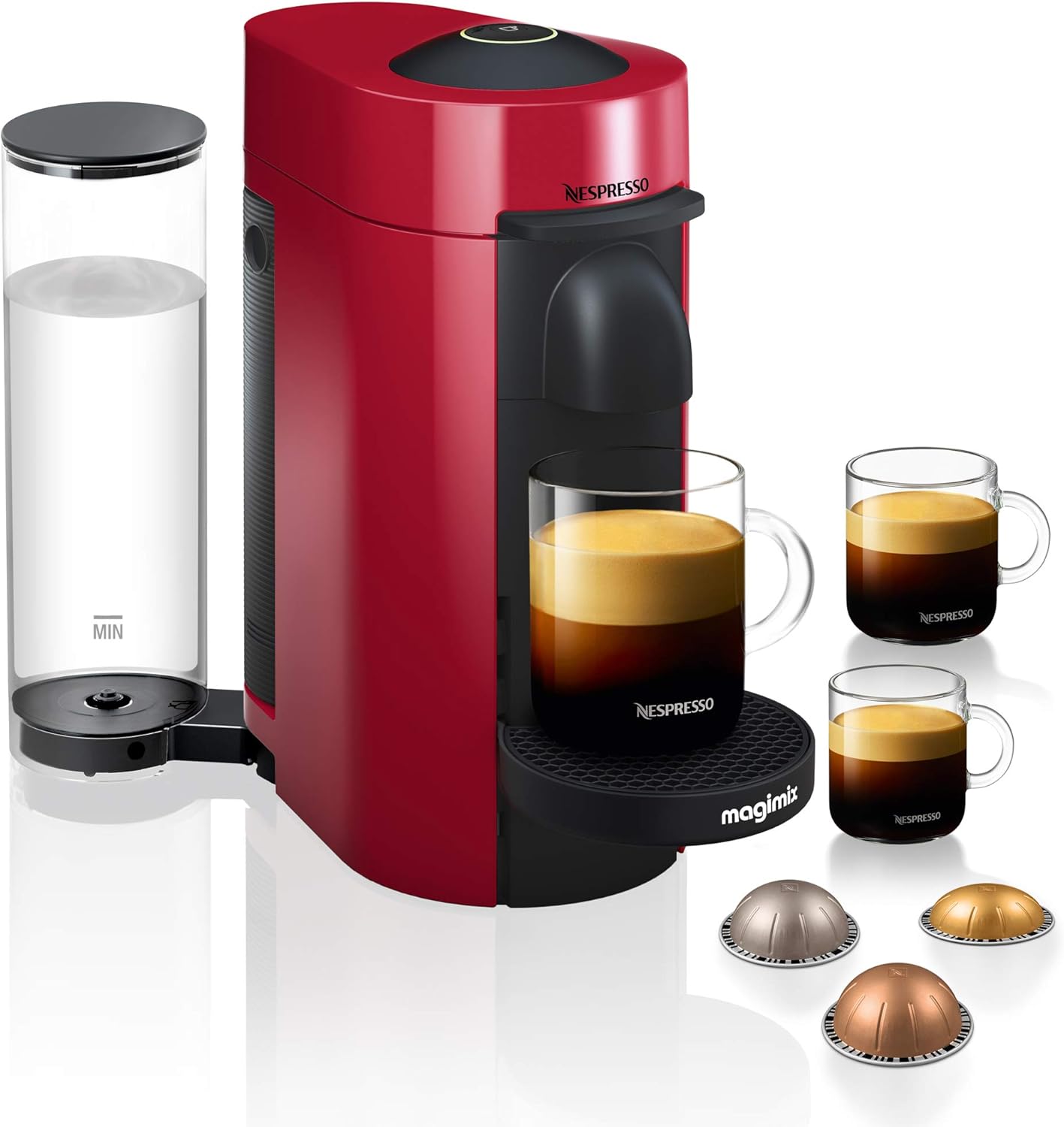 Nespresso Vertuo Plus Special Edition 11389 Coffee Machine By Magmix Red Amazon Co Uk Home Kitchen