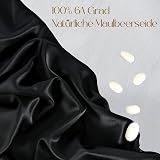 ZIMASILK 100% Mulberry Silk Pillowcase 19 Momme 40x80 cm Black view 2